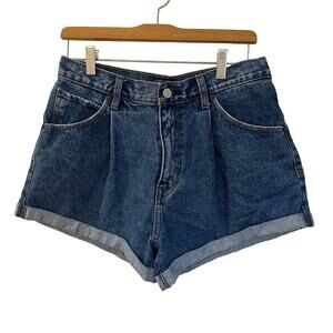 Abercrombie & Fitch Annie High Rise Pleated Jean Shorts Sz 6 (28)